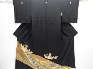 金彩鳳凰に花更紗模様留袖(比翼付き)